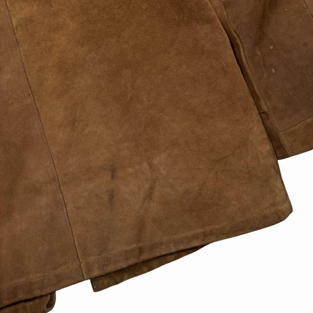 Vintage Silton California‎ Coat Suede Leather Jacket Fur Lined Men's Size 46